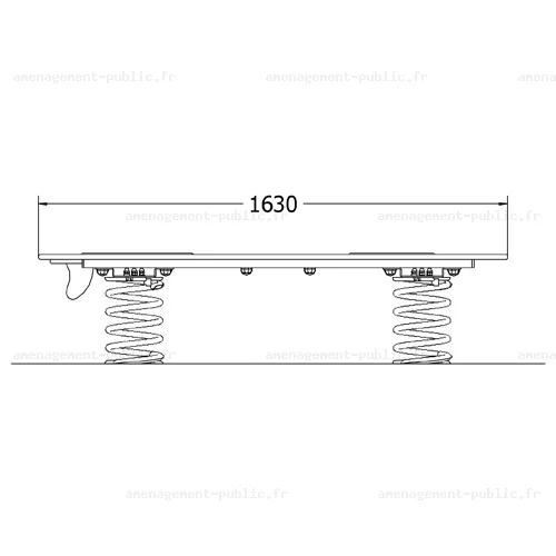 Planche de surf sur ressort pour aire de jeux